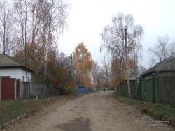 Улица в селе Кудровка в ноябре