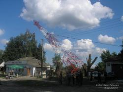 Установка вышки мобильной связи в селе Чернотичи