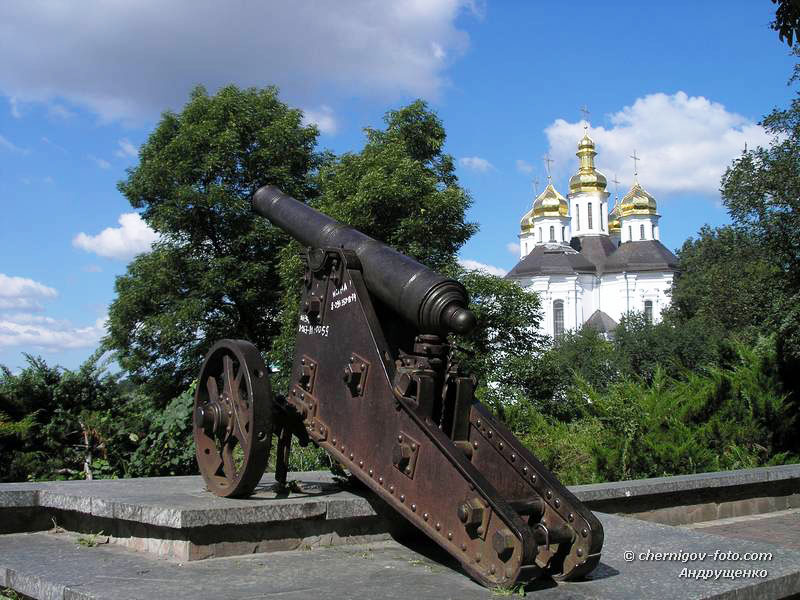 Екатерининская церковь и пушка в "Детинце"