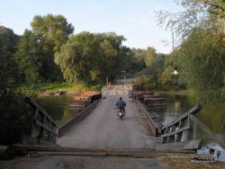Понтонный мост через реку Десну в Новгород-Северском