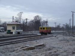 Мотодрезина на переезде с шоссе Чернигов - Новгород-Северский